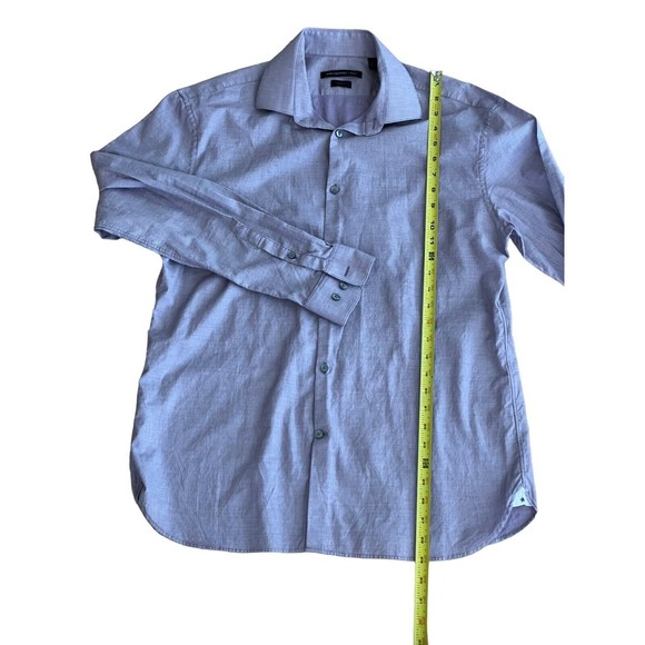 John Varvatos Slim Fit Button Down Lilac Size 16.5 34/35 Men’s Long Sleeve - Picture 7 of 10